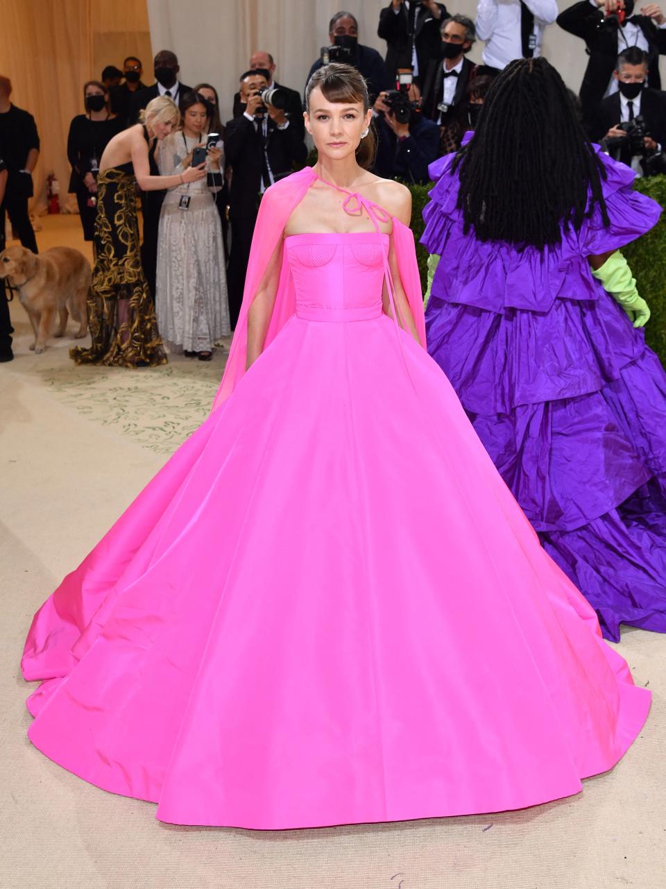 Carey Mulligan attends The 2021 Met Gala Celebrating In America: A Lexicon Of Fashion at Metropolitan Museum of Art on September 13, 2021 in New York City. (Getty Images)