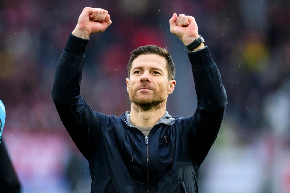 Xabi Alonso has guided Bayer Leverkusen to the top of the Bundesliga (AP)