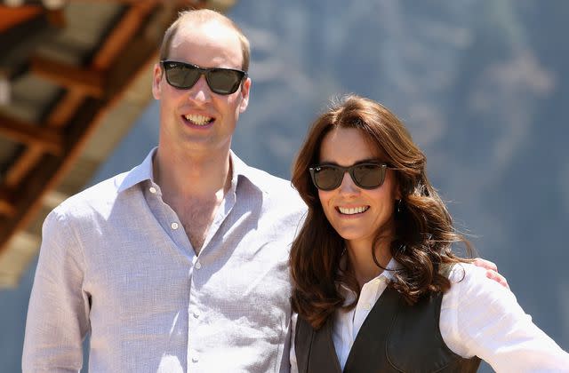 <p>Chris Jackson/Getty</p> Prince William and Kate Middleton visit Bhutan in 2016