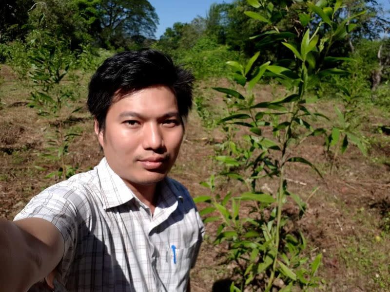 Dr Pyae Phyo Naing poses for a selfie at an unknown location in this undated handout image