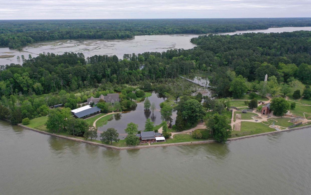 Jamestown underwater in May - Handout / Jamestown Rediscovery Foundation / AFP