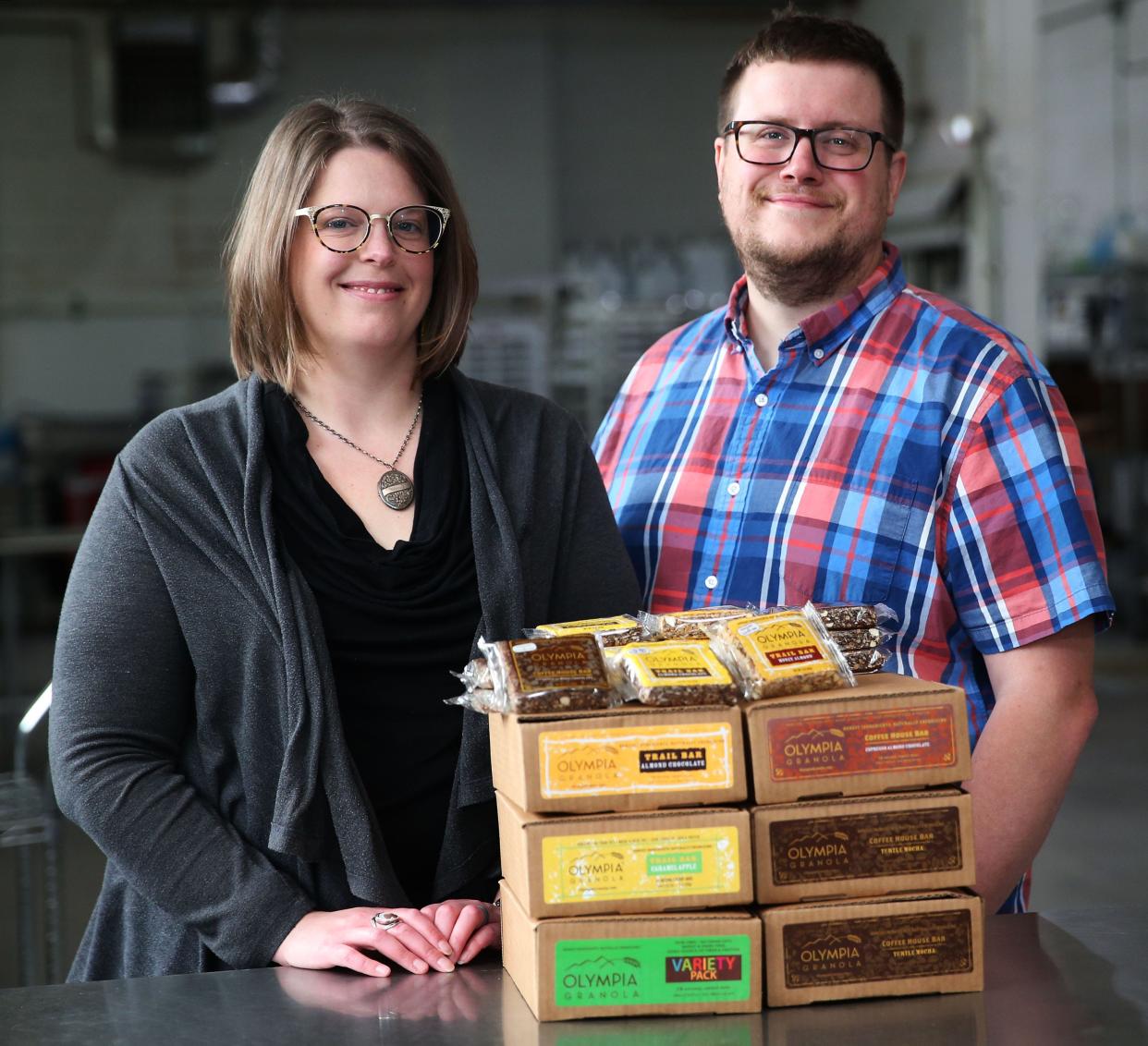 Dana Herdeman and her husband, A.J. Girard, make Olympia Granola bars.