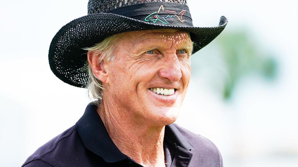 Greg Norman, pictured here at the Honda Classic Pro-Am in Florida in 2019.