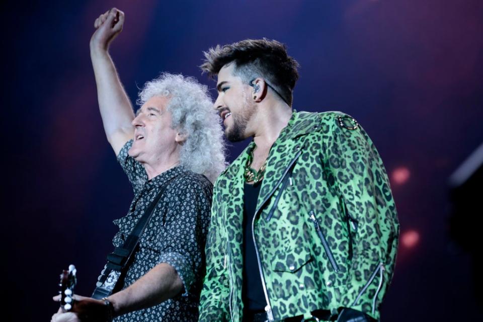 Adam Lambert on stage with Queen (Getty Images)