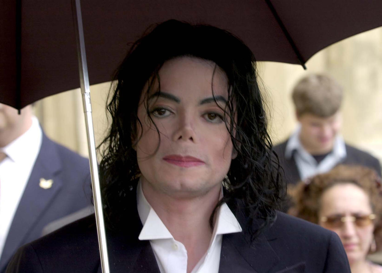 US singer Michael Jackson during a tour of the Houses of Parliament, in London. 