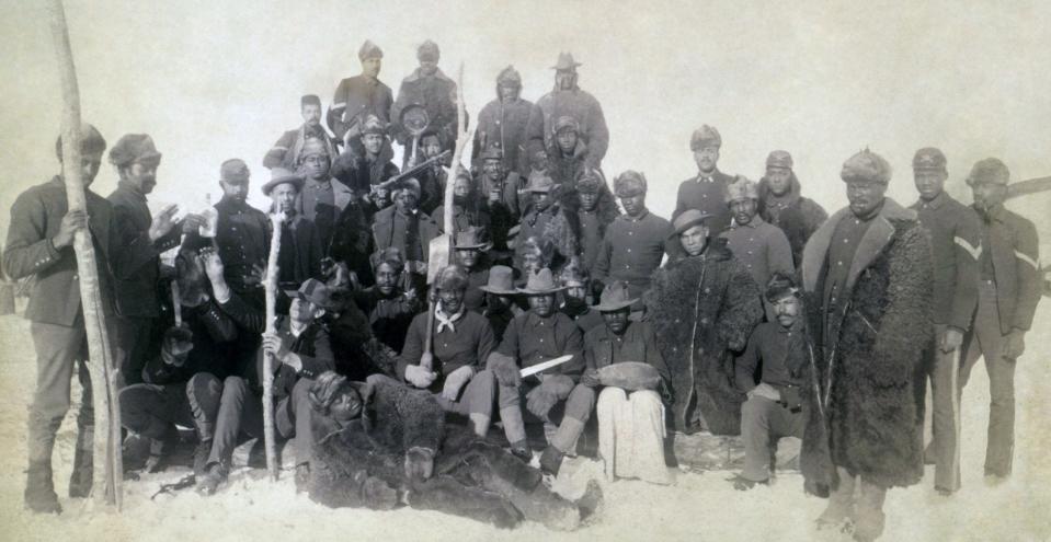 Buffalo soldiers set up: In 1913, a fort in the Huachuca Mountains of southeastern Arizona became home to the Army's 10th Cavalry, one of two African American cavalry units that Native Americans referred to as buffalo soldiers. The units were formed in 1866, while the Army was segregated, to help control the frontier.