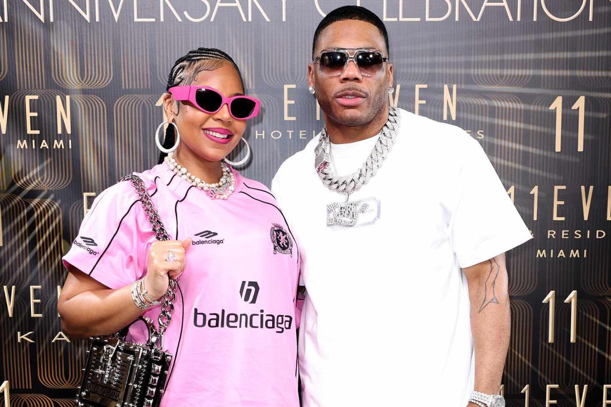 <p>Alexander Tamargo/Getty</p> Ashanti and Nelly