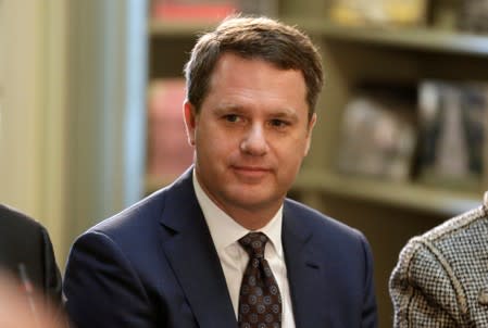 FILE PHOTO: CEO of Walmart Doug McMillon, pictured during a discussion in Washington, April 11, 2017