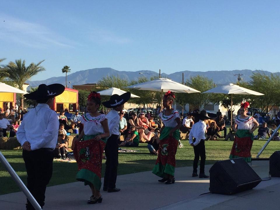 Every Sunday in May, the city of Coachella hosts free Latin music concerts at Veterans Memorial Park.