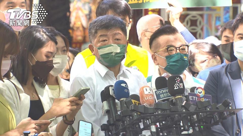 民進黨台北市長參選人陳時中。（圖／TVBS）