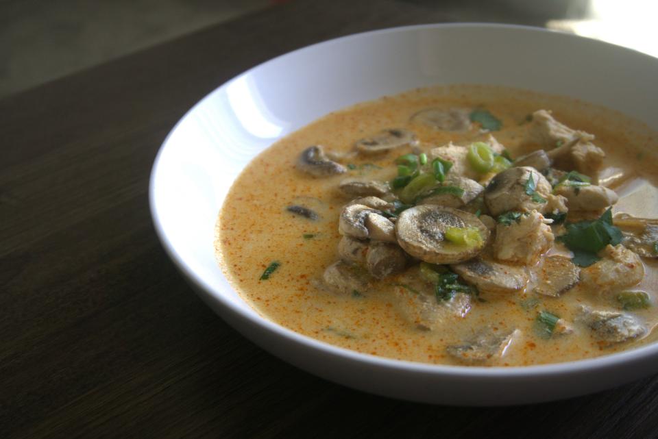 Tom Kah Soup: An incredibly flavorful soup consisting of coconut milk, lime, chili and a handful of aromatics, and it's fairly simple to make.