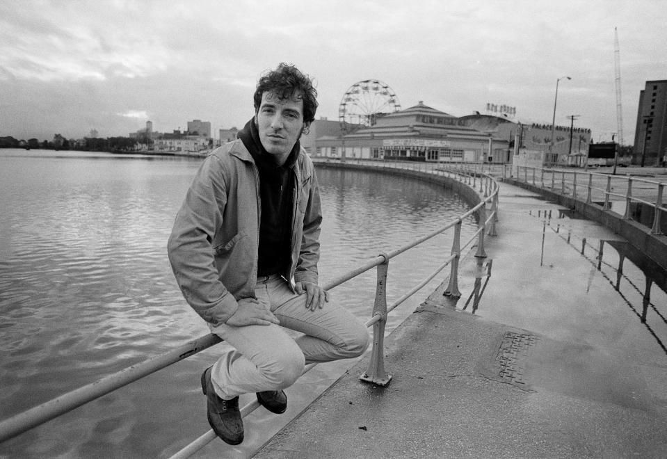 Bruce Springsteen photographed Joel Bernstein in 1980 next to Wesley Lake in Asbury Park with the former Palace Amusements in the background.