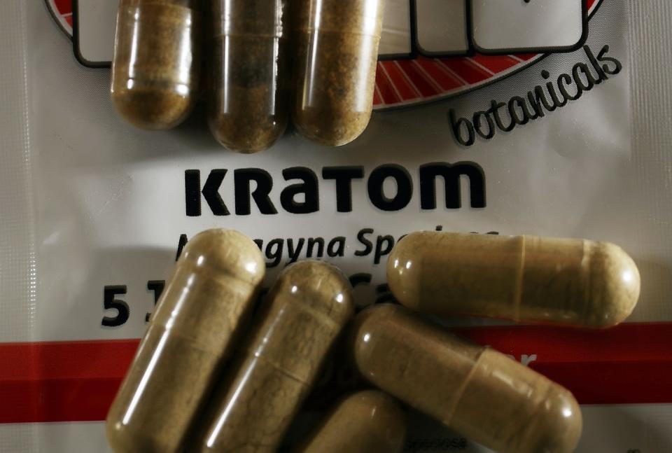 Kratom capsules.