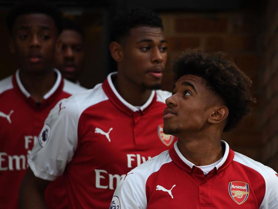 Reiss Nelson made his full debut for Arsenal against Doncaster (Getty)