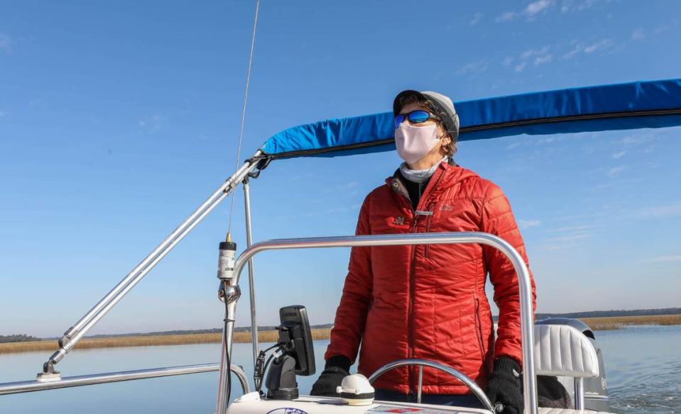 Captain Meg Hoyle, an Edisto Island resident, led a tour of the ACE Basin through Fish Creek to the DNR’s field station on Thursday, Jan. 6, 2022.