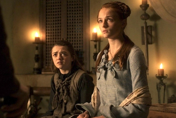 They met playing sisters Sansa and Arya Stark inGame of Thrones. Source: HBO