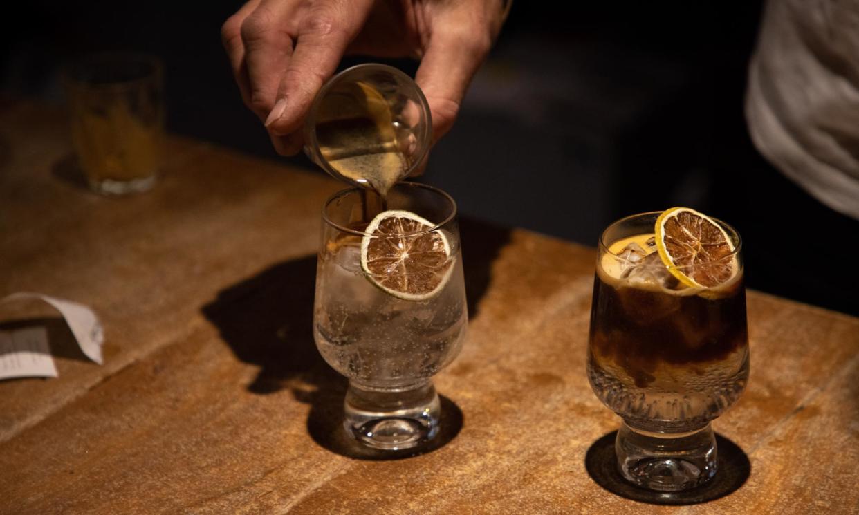 <span>‘The quinine in tonic and the inherent gentle bitterness of espresso pair well,’ said Bryan Serwatka, from coffee company Minor Figures.</span><span>Photograph: Blake Sharp-Wiggins/The Guardian</span>