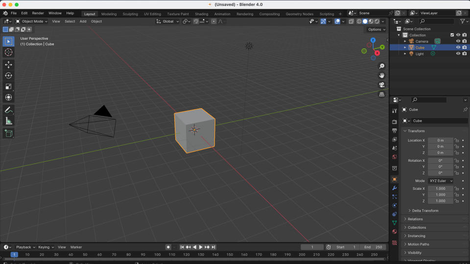 Blender 4.0 review; a 3d software user interface