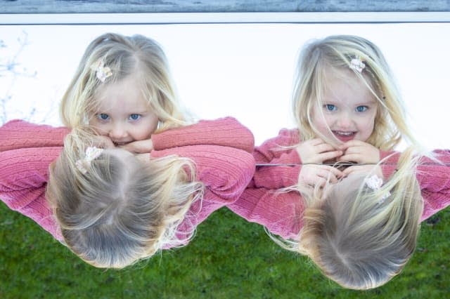 Four-year-old mirror twins Leah and Erin Sullivan from Lossiemouth