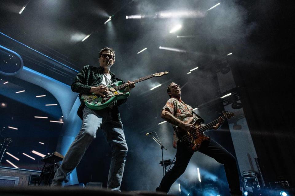 Weezer performs at the PNC Music Pavilion in Charlotte, N.C., on Saturday, June 24, 2023.