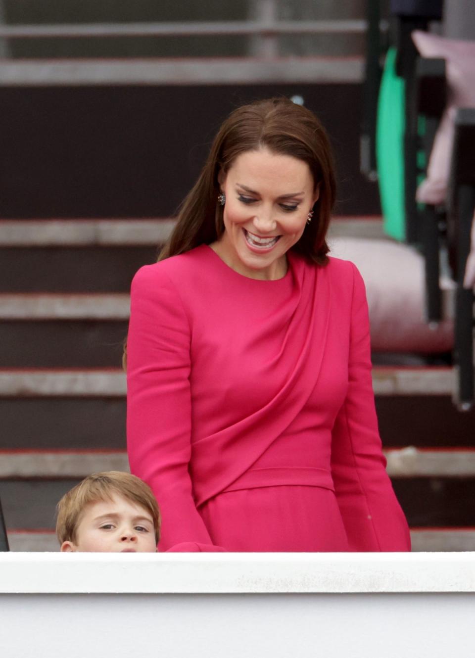 Kate is joined by Prince Louis (PA)