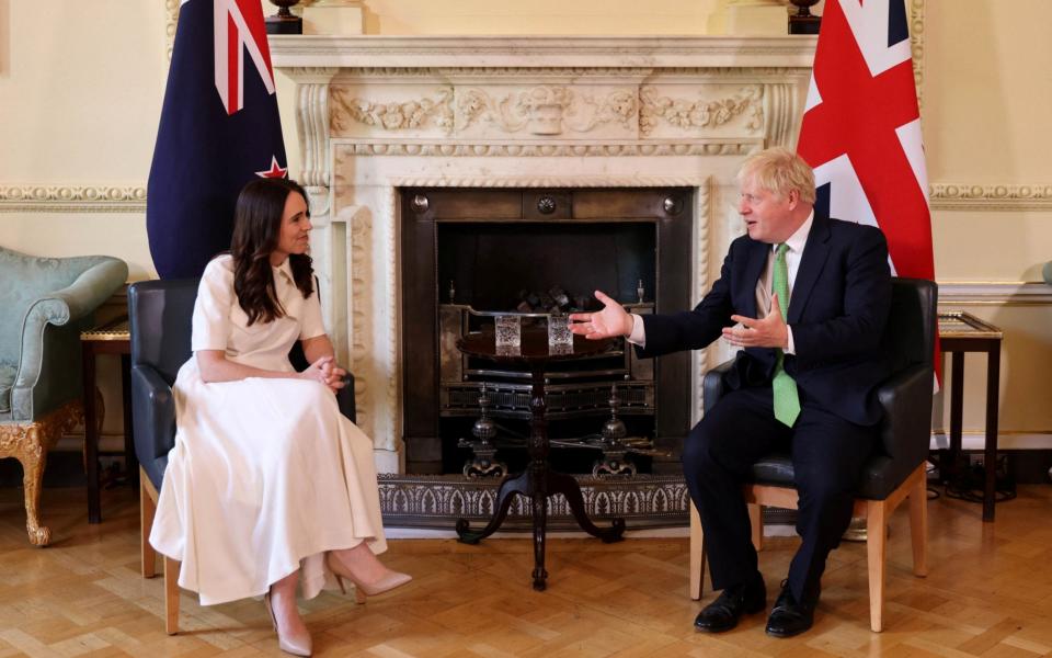 Boris Johnson and Jacinda Ardern hold talks in No 10 today  - Reuters