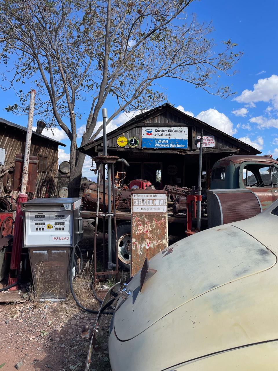 The old service station at The Gold King Mine and Ghost Town.