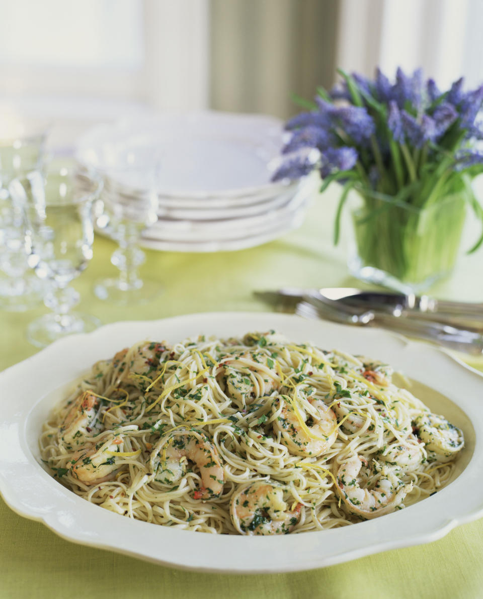 Garlic Shrimp with Angel Hair