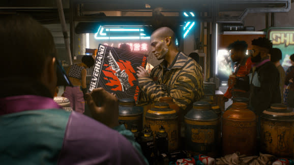 Cyberpunk 2077 in action.