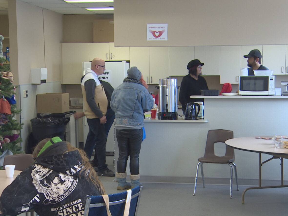 The Warming Hearts Centre opened in December offering food and a place to rest when residents dealing with homelessness need reprieve from the elements. (Travis McEwan/CBC - image credit)