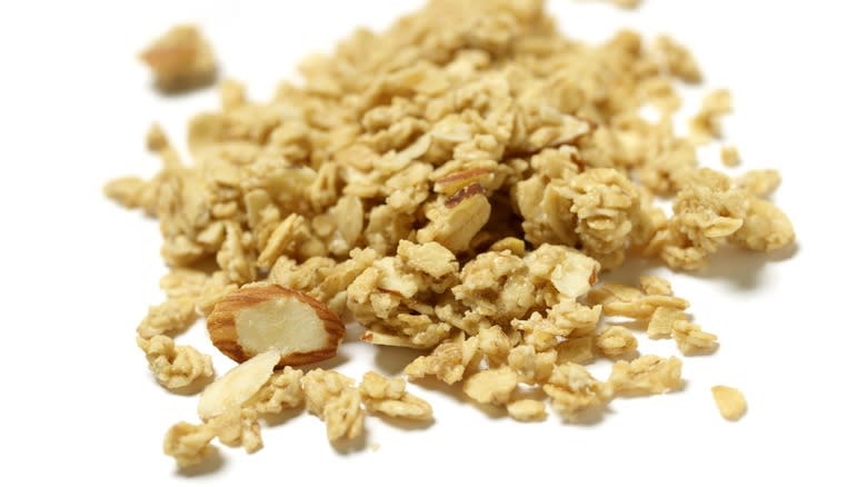 Close up of granola with nuts