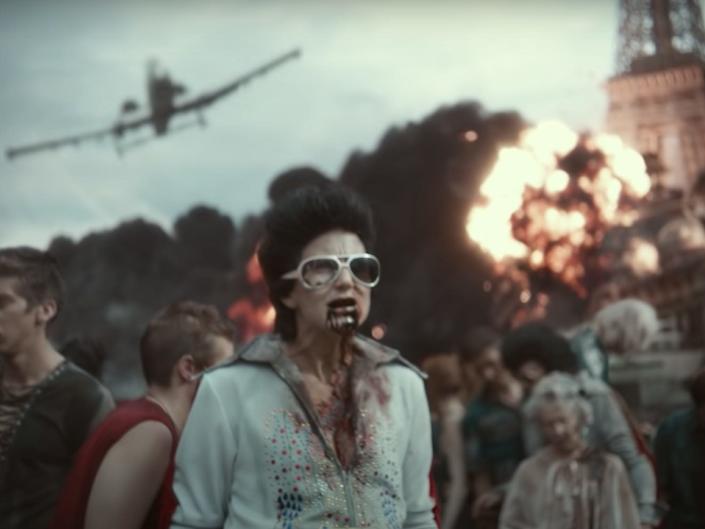A still showing zombies from Netflix&#39;s &quot;Army of the Dead.&quot;