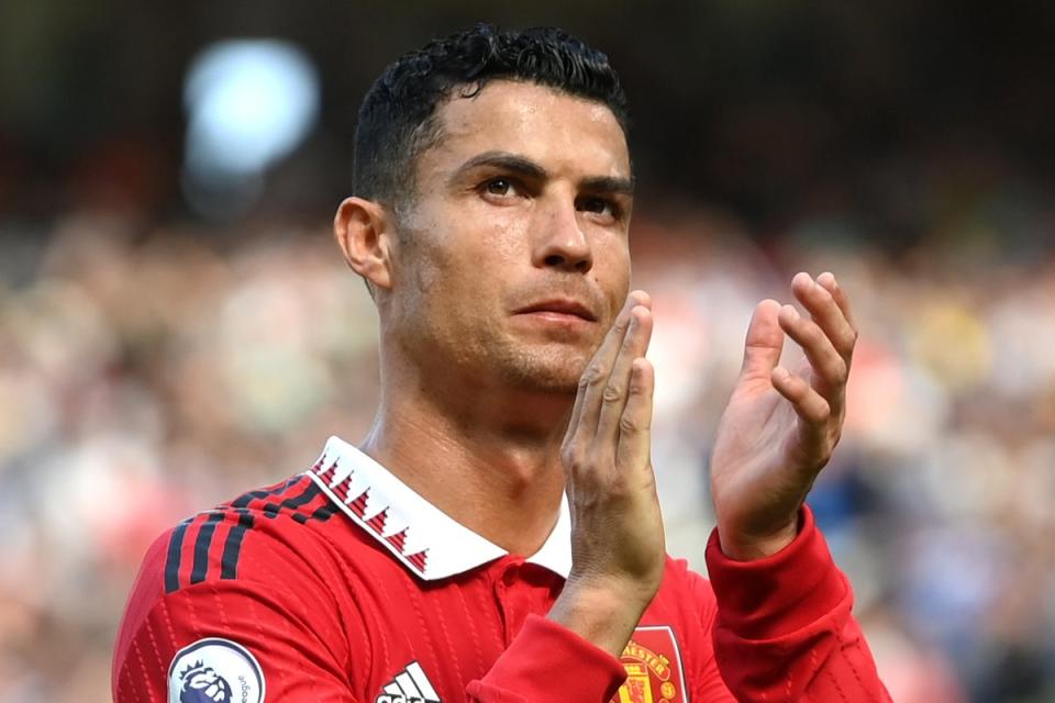 Cristiano Ronaldo during Sunday’s defeat to Brighton (Getty Images)