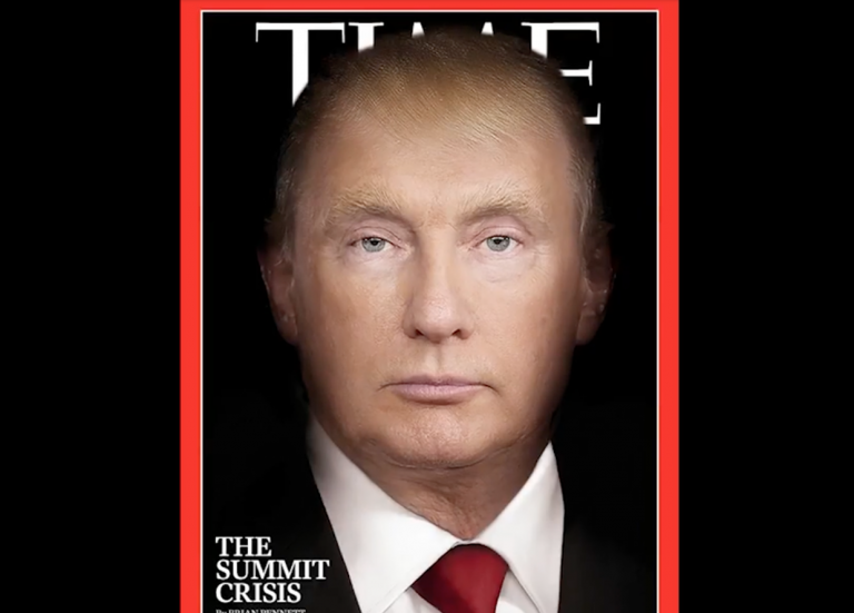 Stunning Time Magazine cover blends faces of Vladimir Putin and Donald Trump