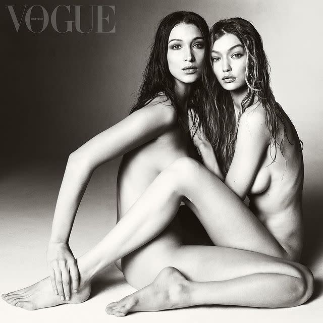 5) Bella and Gigi Hadid - Vogue