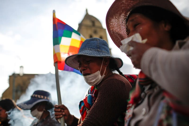 Clashes between supporters of former Bolivian President Evo Morales and the security forces, in La Paz