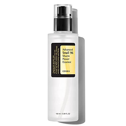 4) COSRX Snail Mucin 96% Power Repairing Essence 3.38 fl.oz, 100ml, Hydrating Serum for Face with Snail Secretion Filtrate for Dark Spots and Fine Lines, Not Tested on Animals, No Parabens, No Sulfates, No Phthalates, Korean Skincare