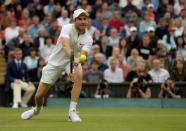 Britain Tennis - Wimbledon - All England Lawn Tennis & Croquet Club, Wimbledon, England - 29/6/16 France's Adrian Mannarino in action against Serbia's Novak Djokovic REUTERS/Tony O'Brien