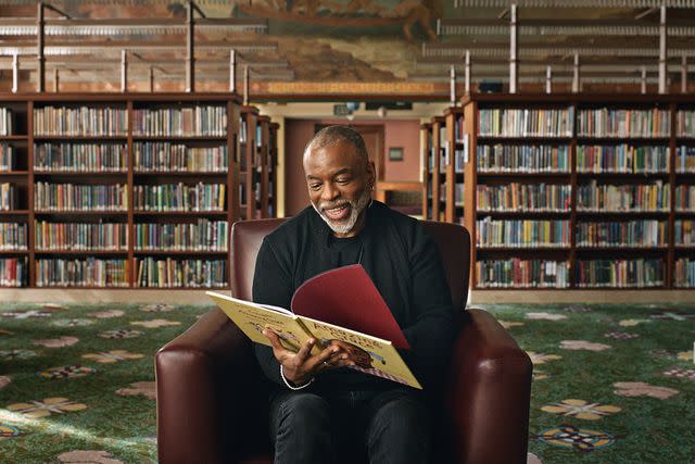 <p>XTR</p> LeVar Burton reading the illustrated children's book 'Amazing Grace' in the trailer for 'Butterfly in the Sky.'