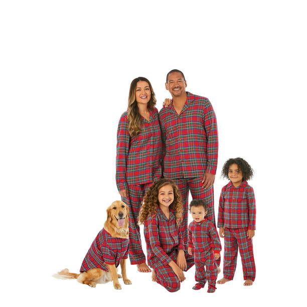 1) Matching Family Red Flannel Pajama Set