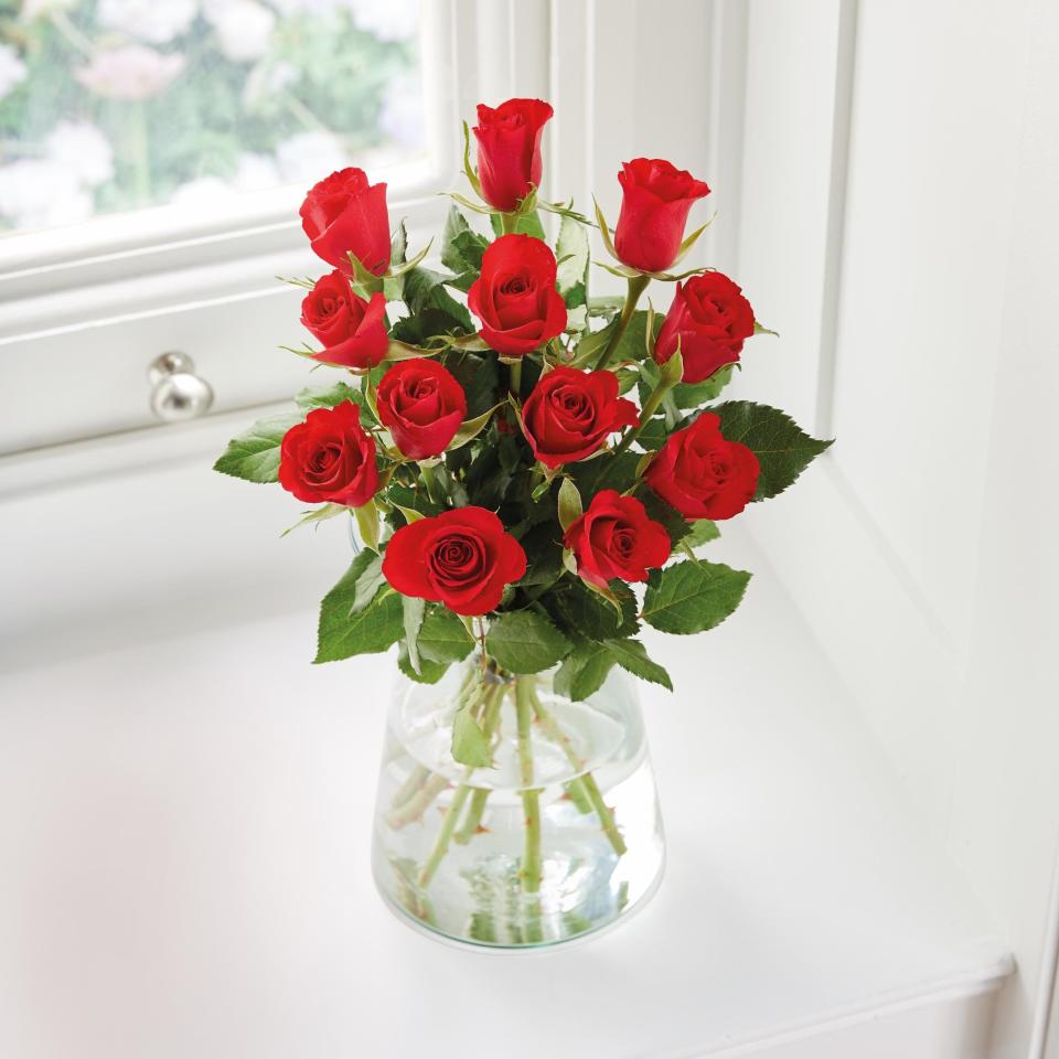 Dozen Sweetheart Roses (cheapest in the UK) (£1.99, Aldi - buy in store)