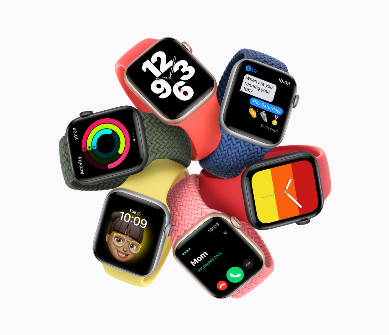 The Apple Watch SE is a new mid-range Apple Watch with many of the features found on the more expensive Apple Watch Series 6. (Image: Apple)