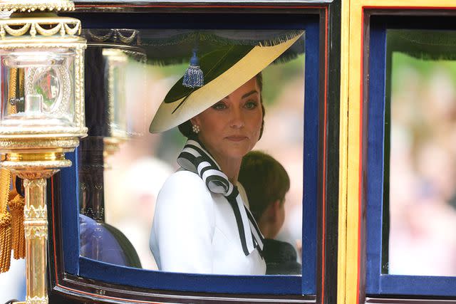 <p>Alamy</p> Kate Middleton arrives at Trooping the Colour on June 15, 2024