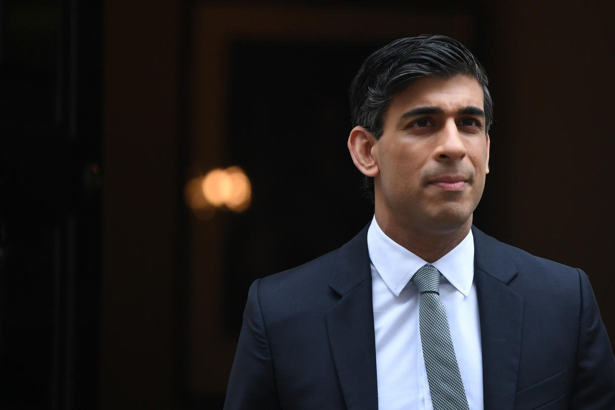 LONDON, ENGLAND - MARCH 03: Chancellor Of The Exchequer, Rishi Sunak stands outside 11 Downing Street ahead of the Chancellor of the Exchequer's delivery of the budget on March 3, 2021 in London, England. The Chancellor, Rishi Sunak, presents his second budget to the House of Commons. He has pledged to protect jobs and livelihoods as the UK economy has faced crisis during the Coronavirus Pandemic. (Photo by Chris J Ratcliffe/Getty Images)