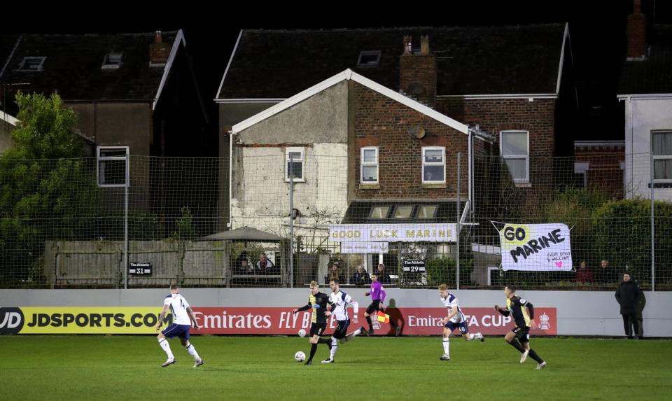 Rossett Park hosted Marine’s memorable third round tie against Tottenham Hotspur (Getty Images)