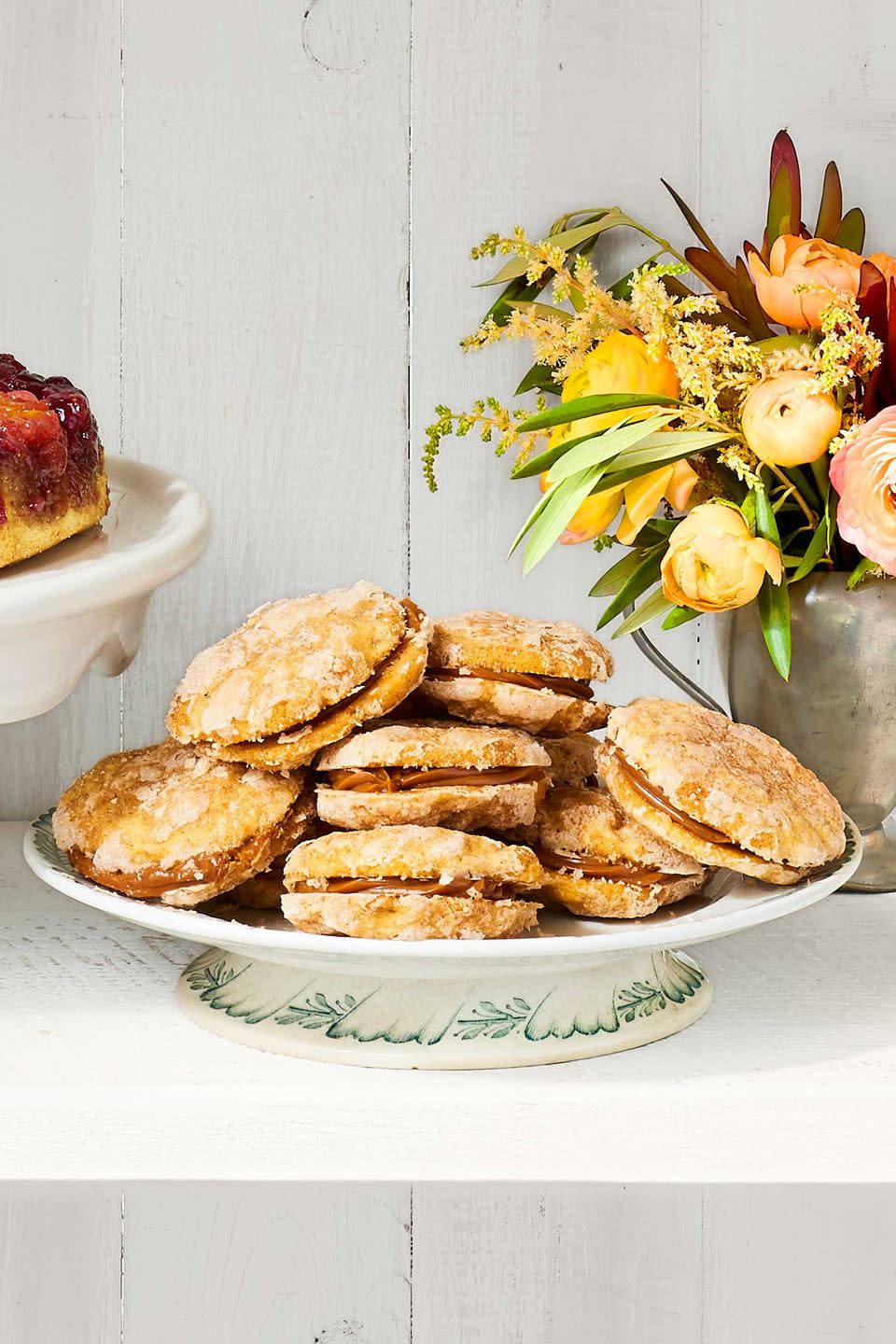 <p>Satisfy your sweet tooth with these caramel-filled sandwich cookies.</p><p><strong><a href="https://www.countryliving.com/food-drinks/recipes/a40046/sweet-potato-snickerdoodles-recipe/" rel="nofollow noopener" target="_blank" data-ylk="slk:Get the recipe;elm:context_link;itc:0;sec:content-canvas" class="link ">Get the recipe</a>.</strong></p>
