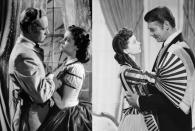 <p> <strong>Released:</strong>&#xA0;1939 </p> <p> <strong>Triangle:</strong>&#xA0;Rhett, Scarlett, and Ashley </p> <p> In the midst of the Civil War, Scarlett (Vivien Leigh) is desperate (and may we add, a little selfish?) for the affections of two different men: new suitor Rhett (Clark Gable) and longtime love Ashley (Leslie Howard). Several years, marriages, children, and (sheesh!) deaths later, Rhett becomes fed up with Scarlett&apos;s indecisiveness and chooses to leave&#xA0;<em>her</em>&#xA0;with one of the most famous lines in movie history: &quot;Frankly, my dear, I don&apos;t give a damn!&quot; </p>