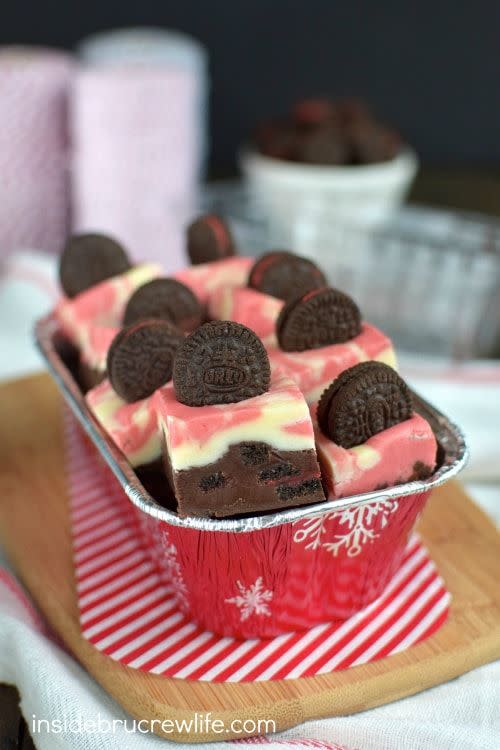 Chocolate Peppermint Oreo Fudge