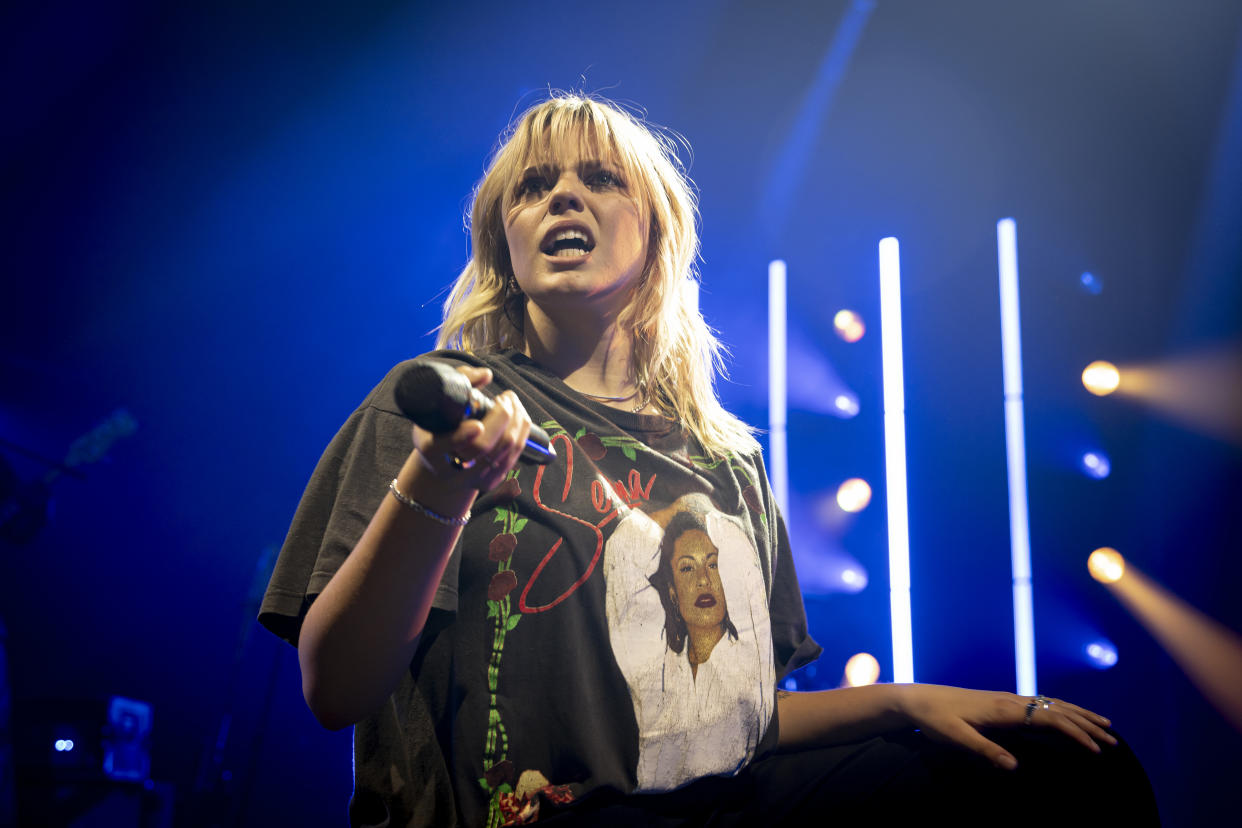 Renée Rapp performs onstage at the L'Olympia in Paris, France last month. (Photo by Kristy Sparow/Getty Images)