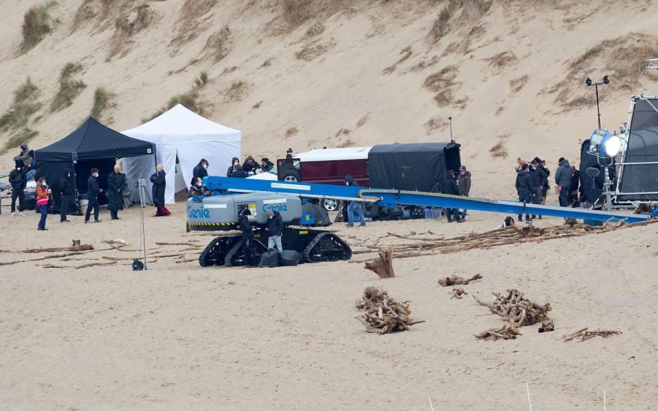 filming on beach - APEX